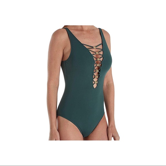 Macy S Swim Green Onepiece Bathing Suit Poshmark